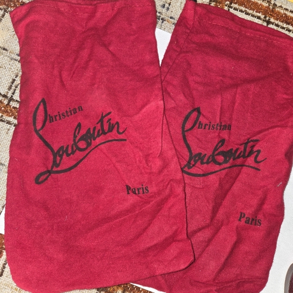 Authentic Christian Louboutin Burgundy Fur Peep-Toe Pumps - Size 38 - Picture 5 of 5